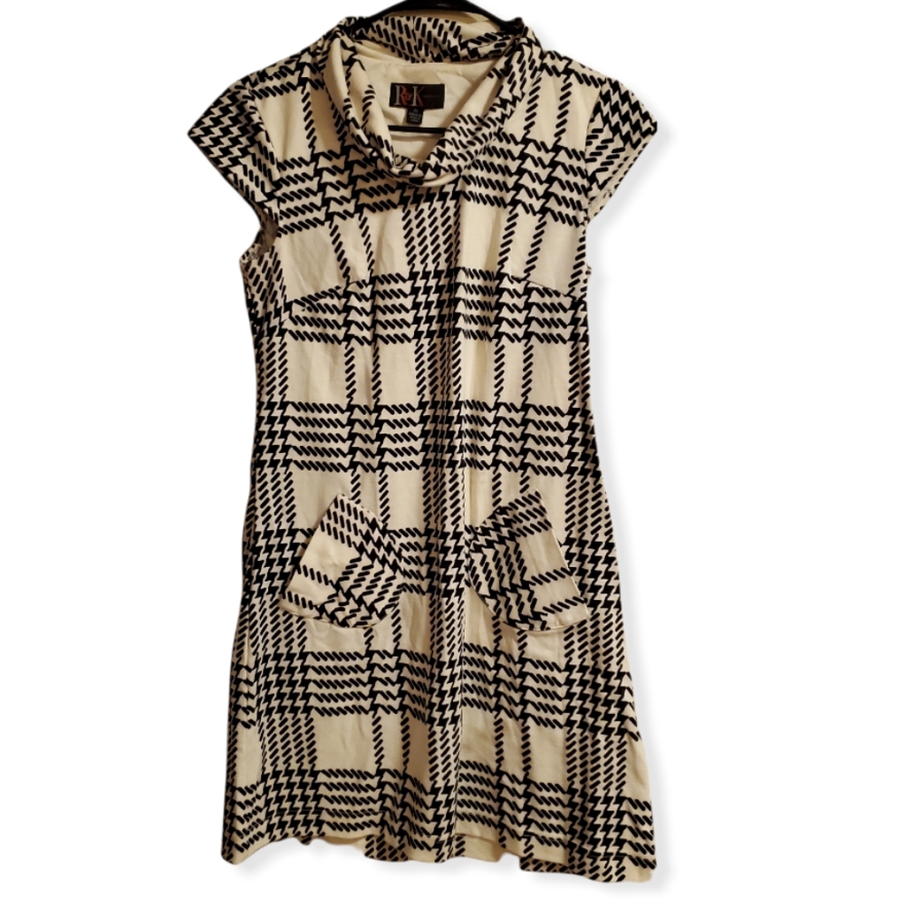 R&K Originals▪️Plaid Short Sleeve Dress with Pockets, Size XS